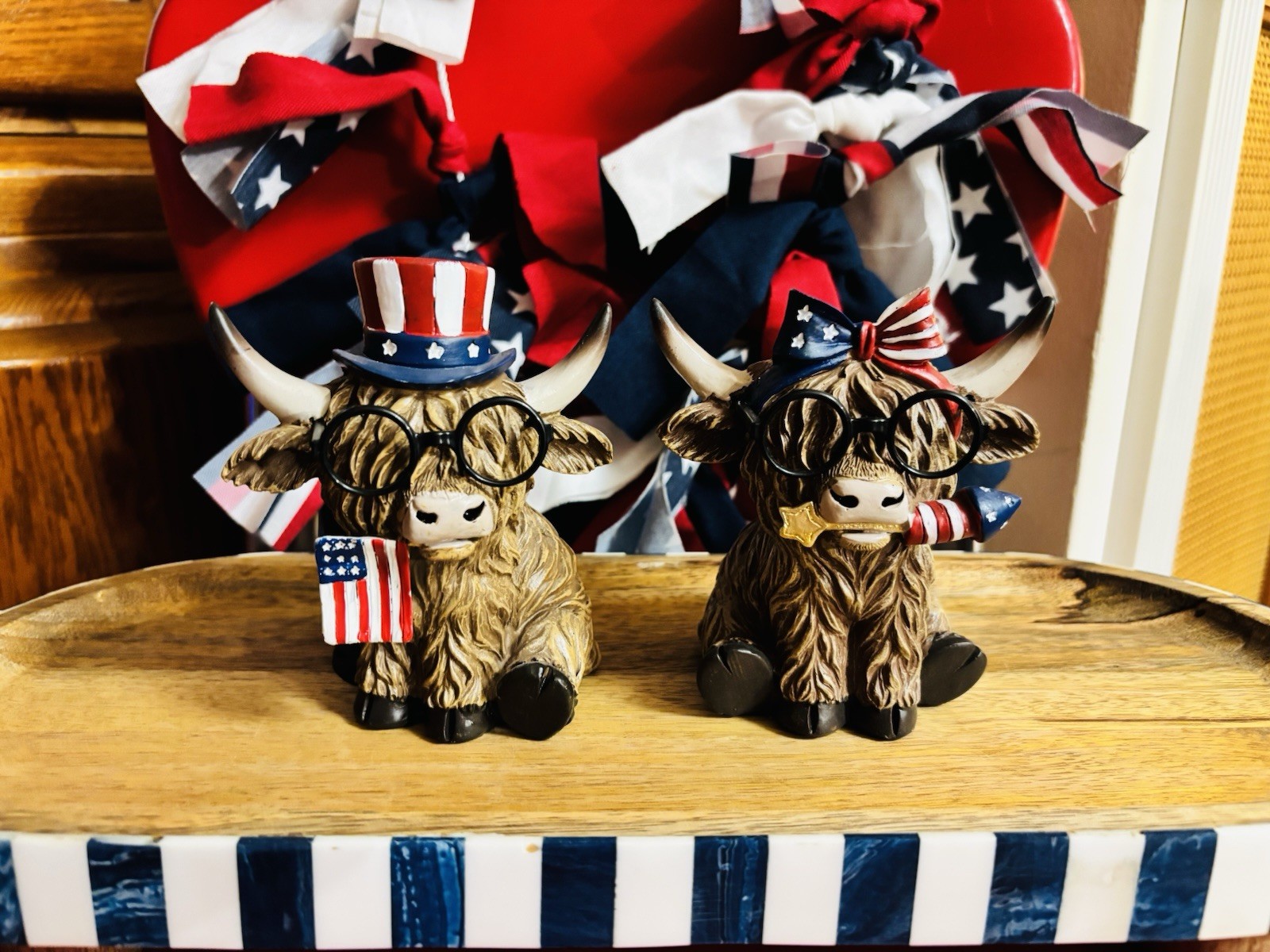 🇺🇸New Patriotic Themed Highland Cow Set