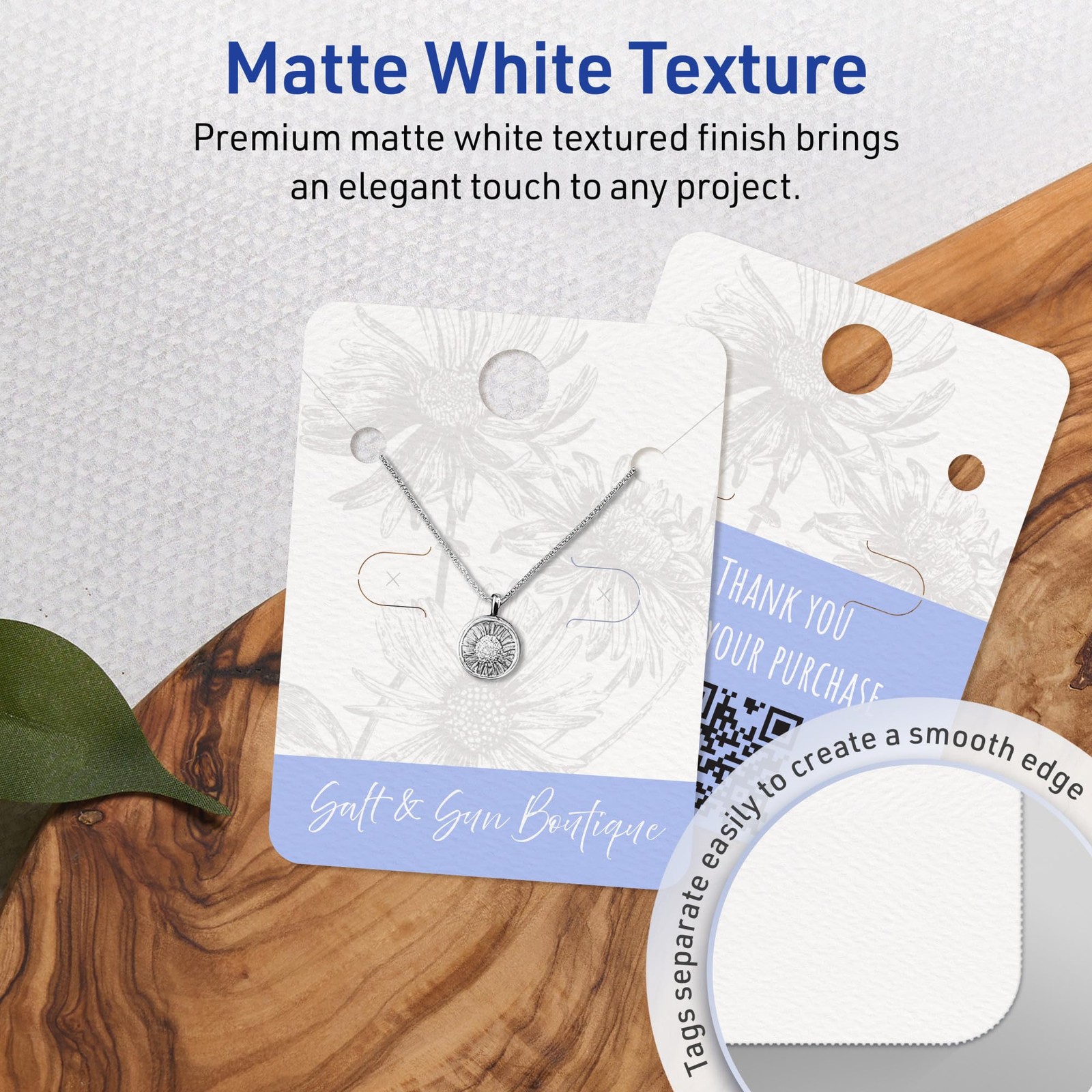 Avery Printable Rectangle Rounded Jewelry Tags Sure Feed Technology 1.5 X 2