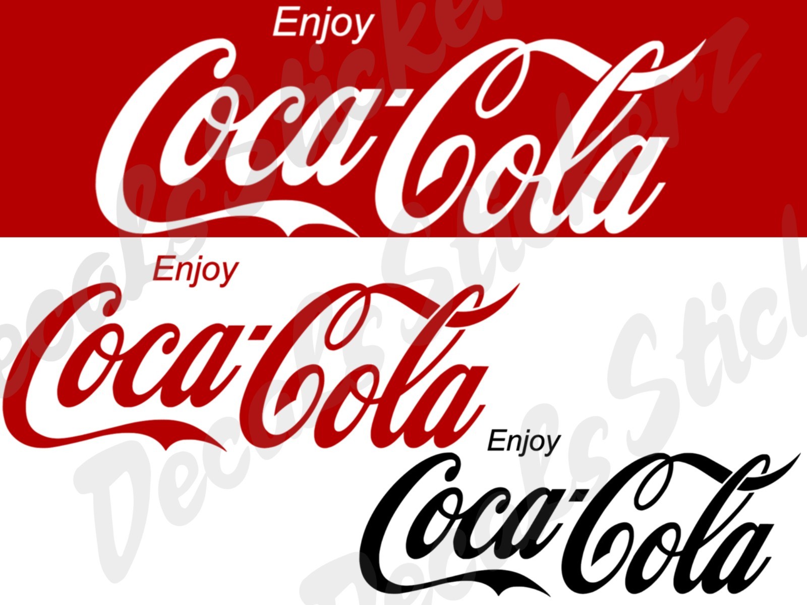 Enjoy Coca-Cola Decal Sticker YOU PICK SIZE AND COLOR!!