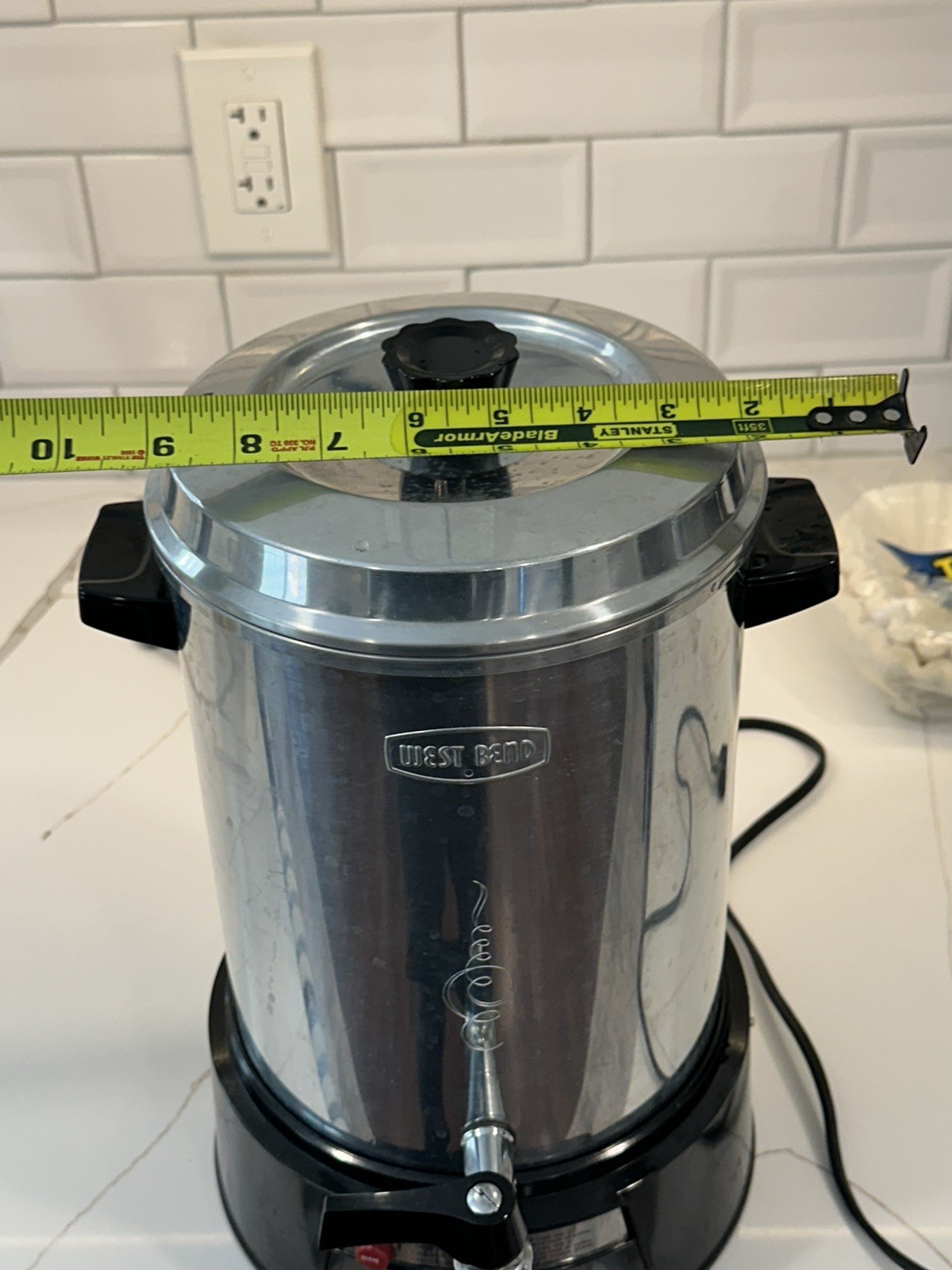 Vintage West Bend 24-Cup Stainless Steel Auto Percolator Coffee Maker w/ Spout