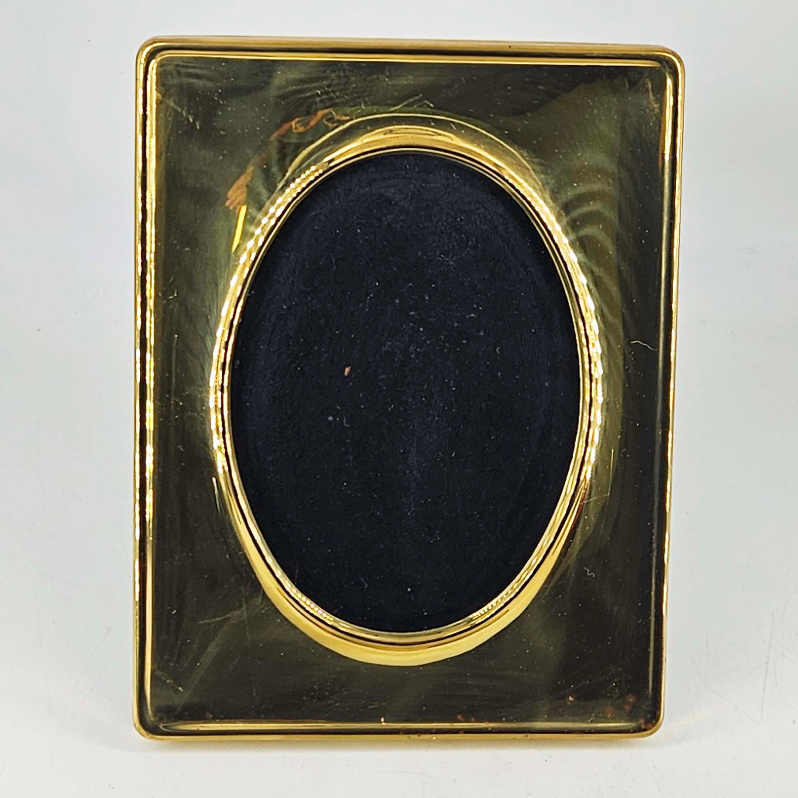 Vintage oval solid brass Photo Picture Frame 5X7