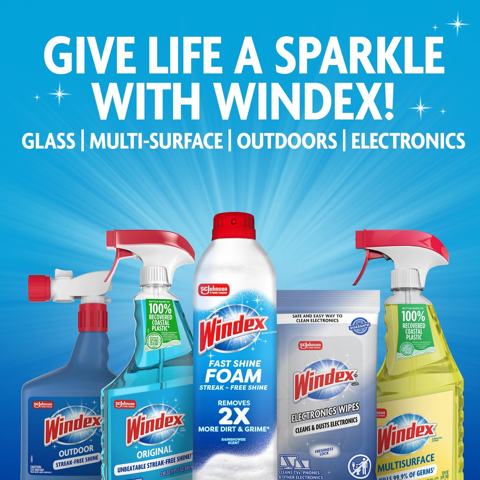 Windex Glass and Window Cleaner Spray Bottle, Packaging 23 Fl Oz (Pack of 1)
