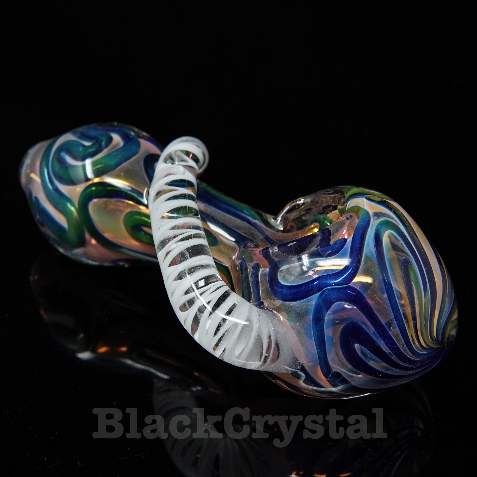 4.5 in Handmade Gold Fumed Galactic Wormhole Tobacco Smoking Bowl Pipes
