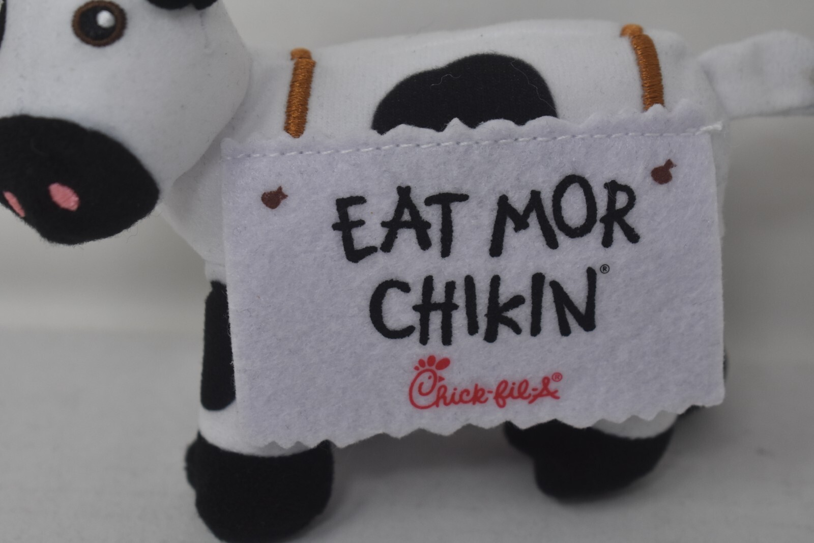 Chick-Fil-A Cow Plush Standing 6″ Eat Mor Chikin Promotional 2024 Kids Meal Toy