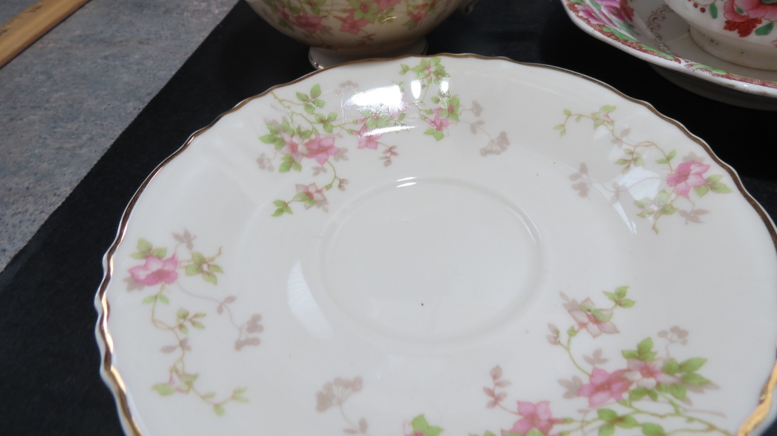 VINTAGE BONE CHINA 3 SETS Teacups AND Saucers BONE CHINA ASSORTED DESIGNS