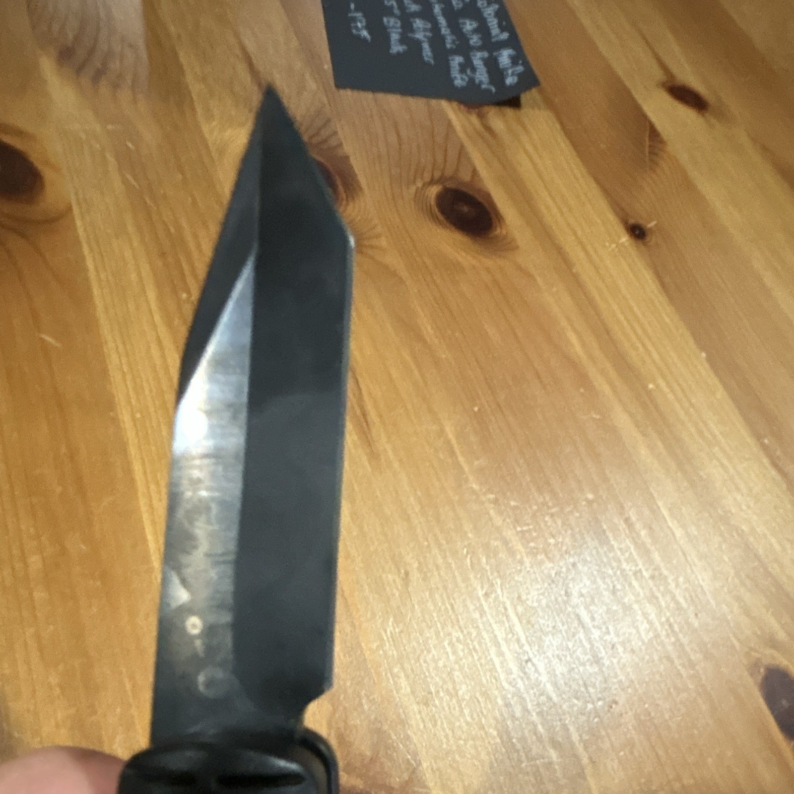 Colonial auto Ranger Black Polymer Plain Edge Stainless Blade Blackie Collins