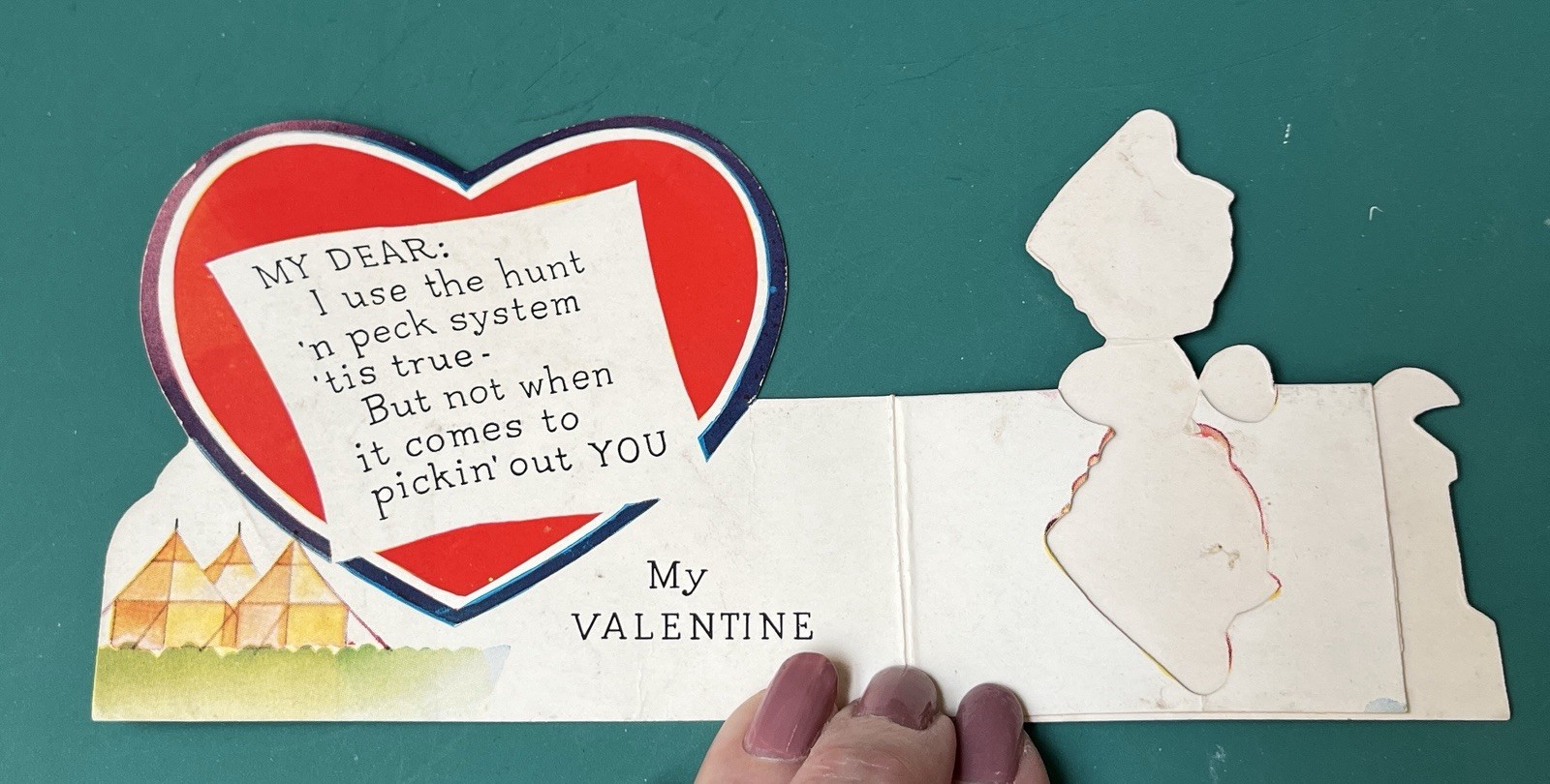 Vintage Military Valentine, Army, A-Meri-Card, Used