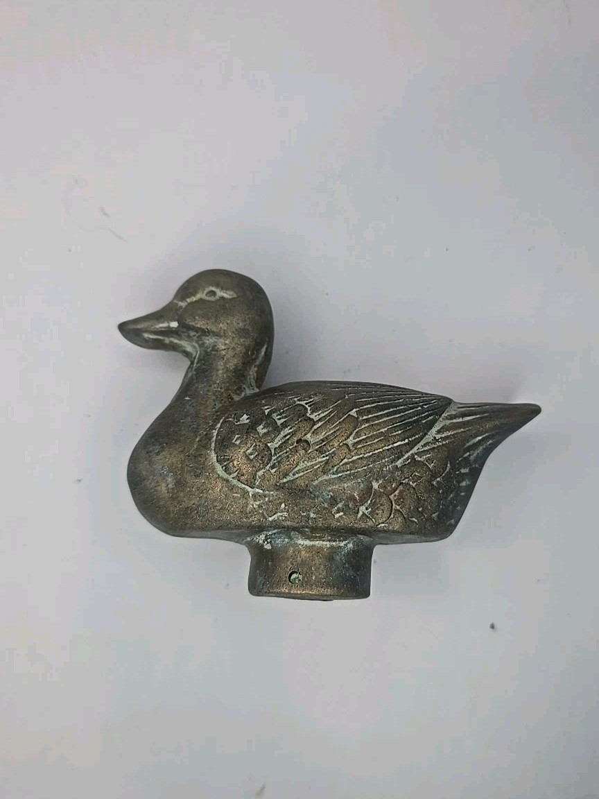 Vintage Brass Duck Decorative Cane or Door Handle Faucet Knob ~ 1/2″ Opening