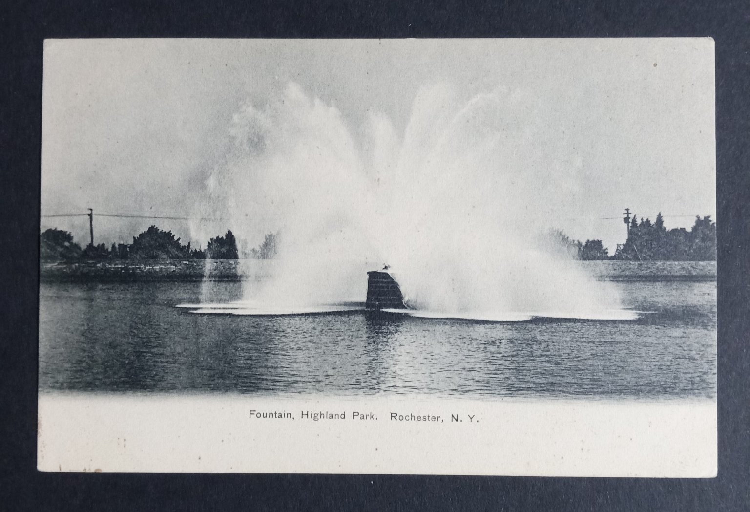 Fountain Highland Park Rochester NY Undivided Back Postcard c1900s Style