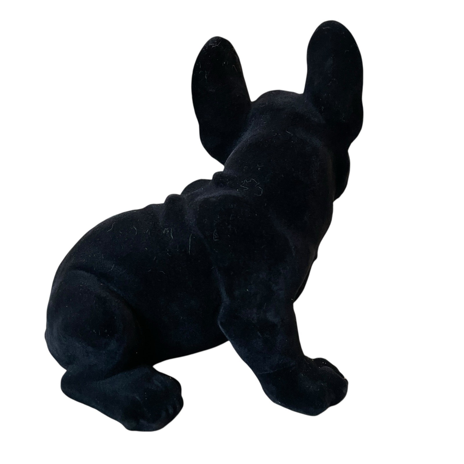Black Velvet French Bulldog Figurine 9.5in Chic Designer Decor NEW