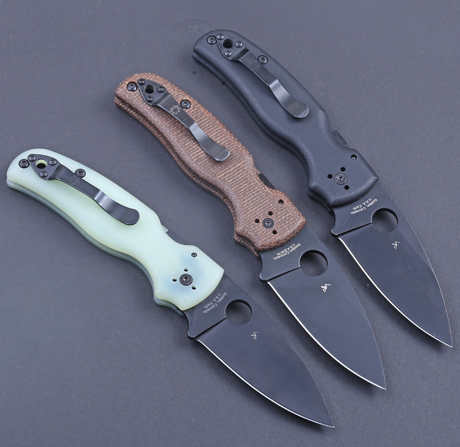 Shaman Jade Transparent Handle Black Plain Blade Lock Back Pocket Folding Knife