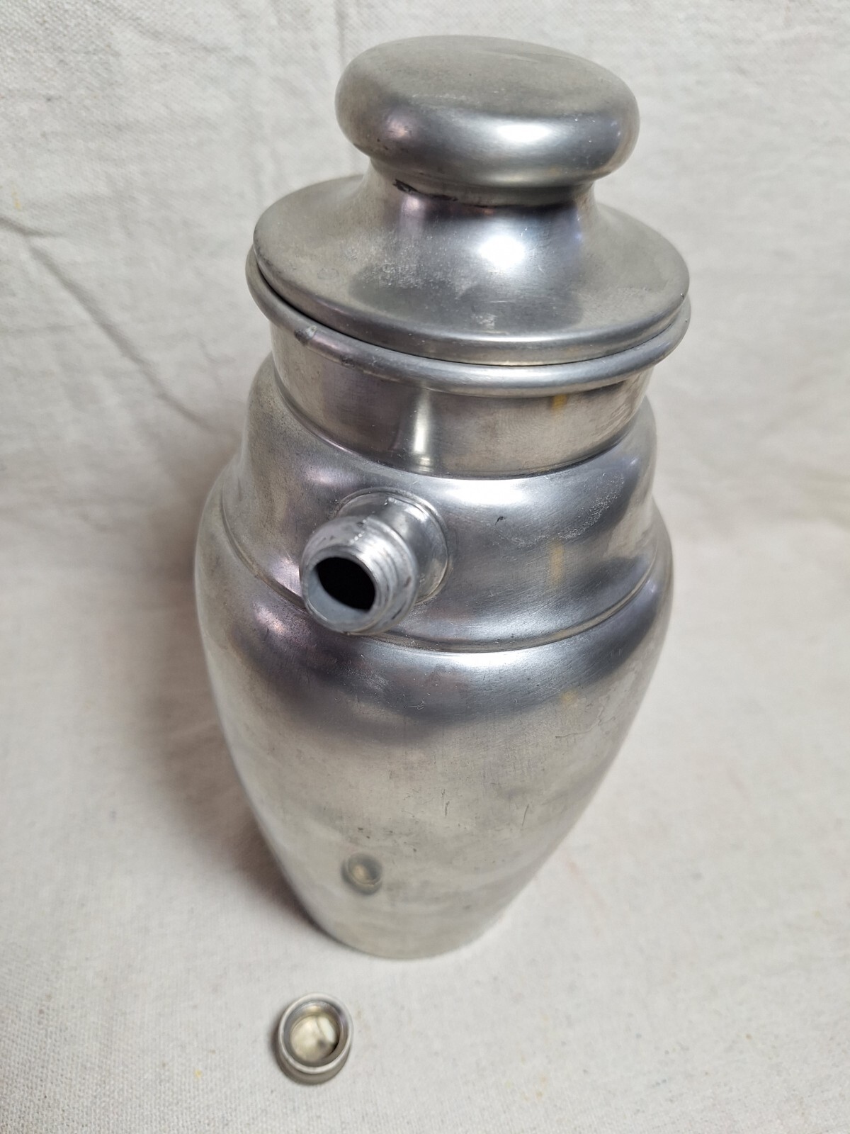 Royal M.M. Co Solid Pewter Edwardian Cocktail Shaker Pitcher Screw Spout & Lid