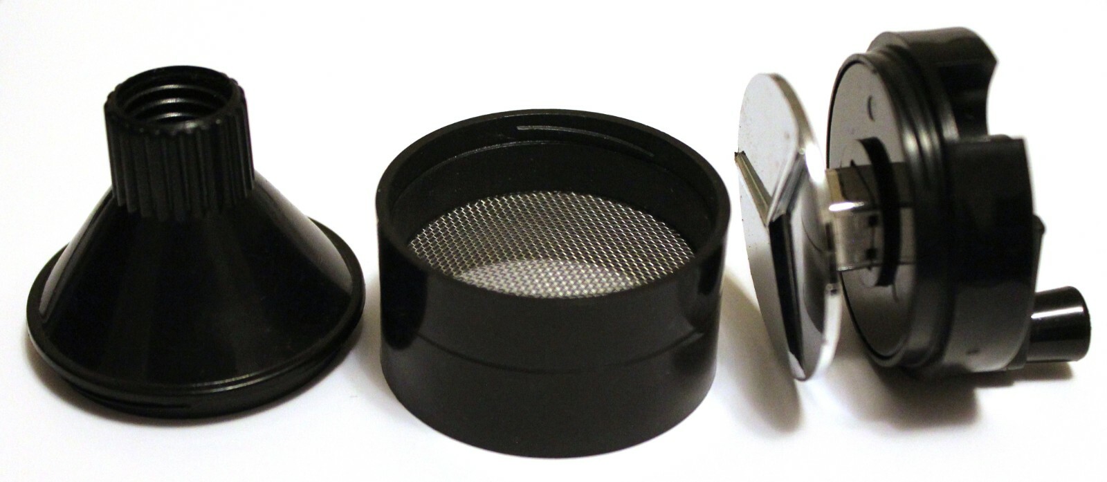 Plastic Spice Funnel Crank Grinder Hand Mill Dia 1.6 inch Portable w/ Glass Vial