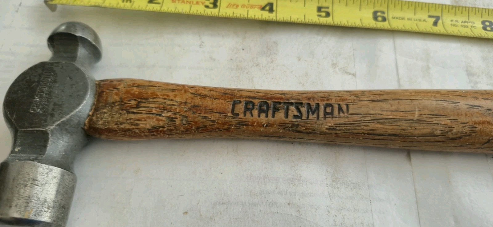 Vintage Craftsman 8oz Ball Peen Hammer. No. 38463