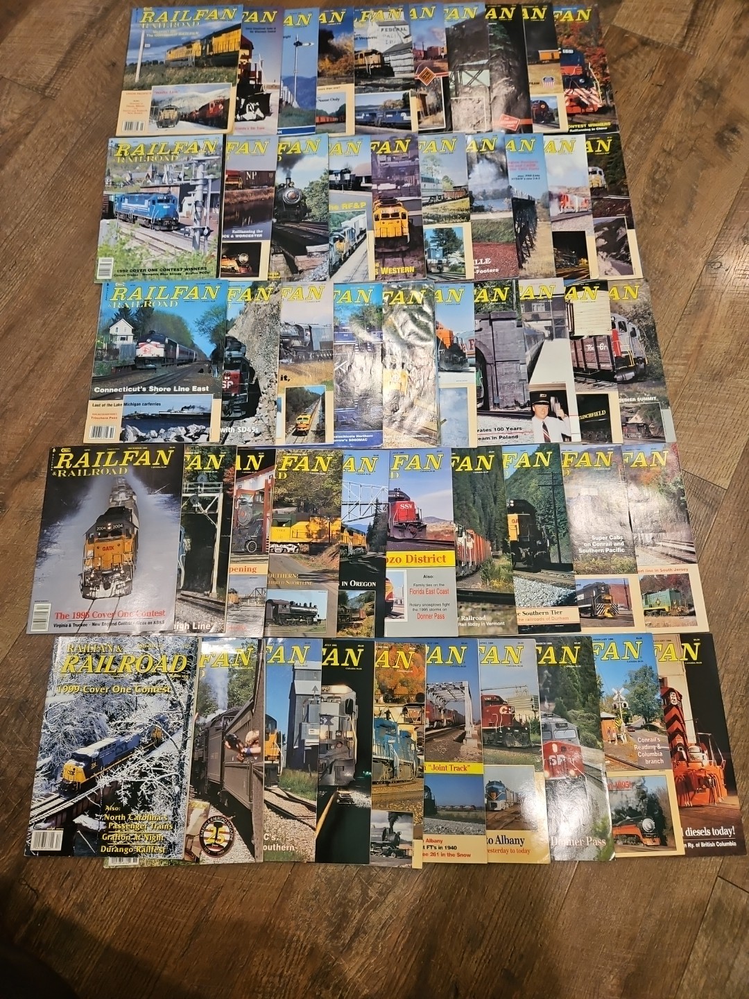 Railfan & Railroad Magazine Lot Of 50 1990-1999 No Duplicates