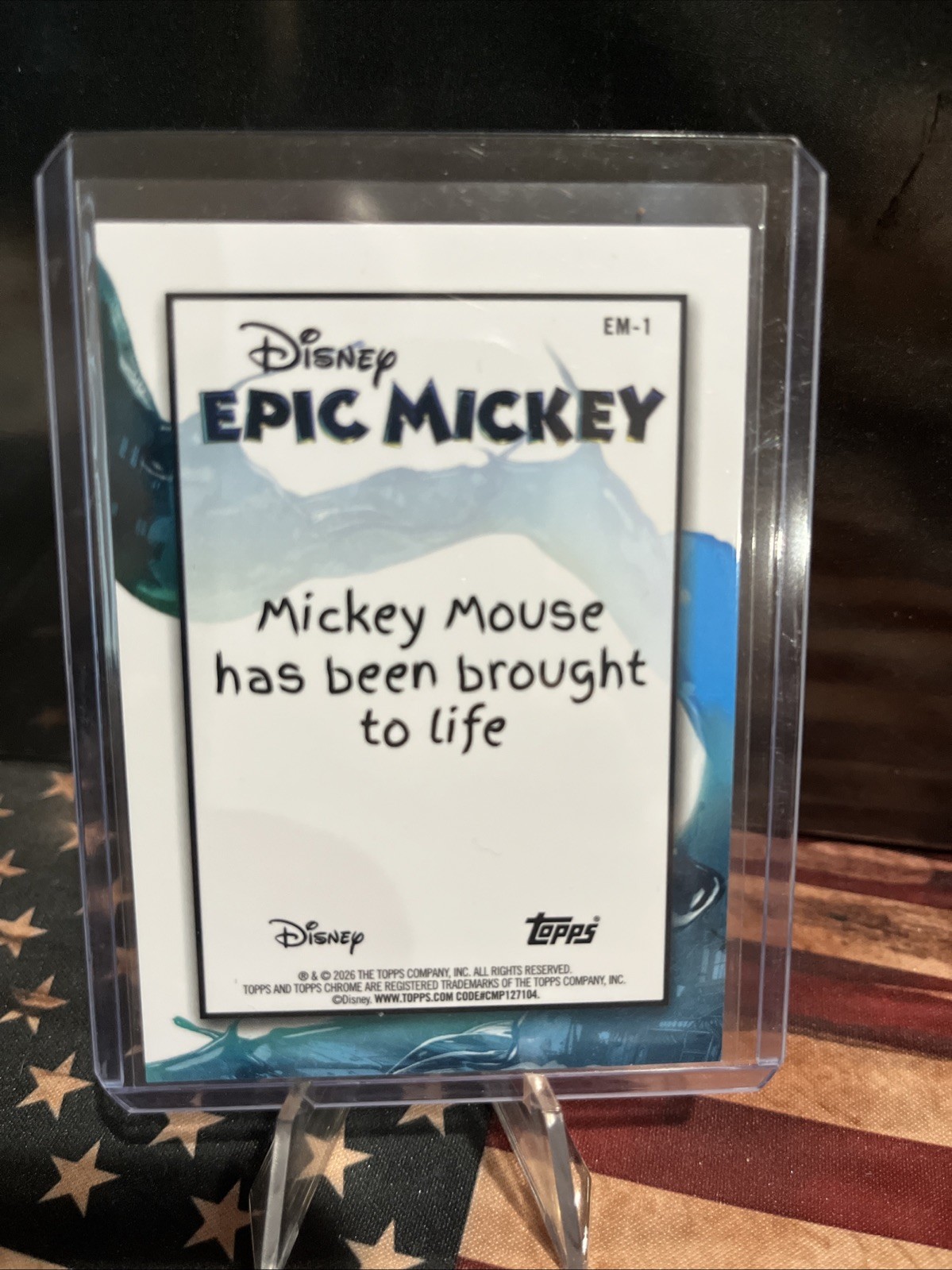 2026 Topps Disney Neon Chrome Mickey Mouse Epic Mickey #EM-1