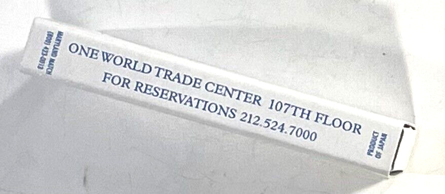 Lot of 2: WINDOWS ON THE WORLD & GREATEST BAR ON EARTH MATCHES New Old Stock