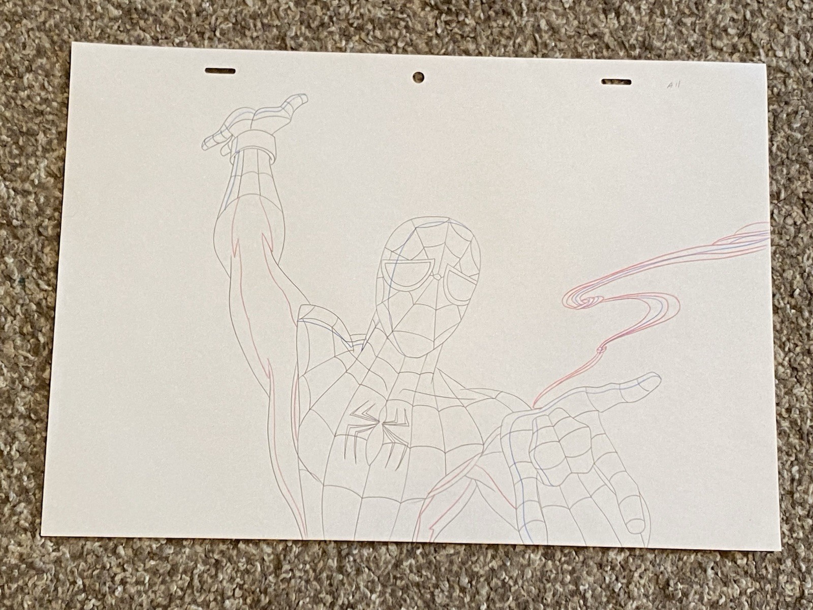 10 Marvel Animation Production Drawings Ultimate Spider-Man TV Series Lot 3