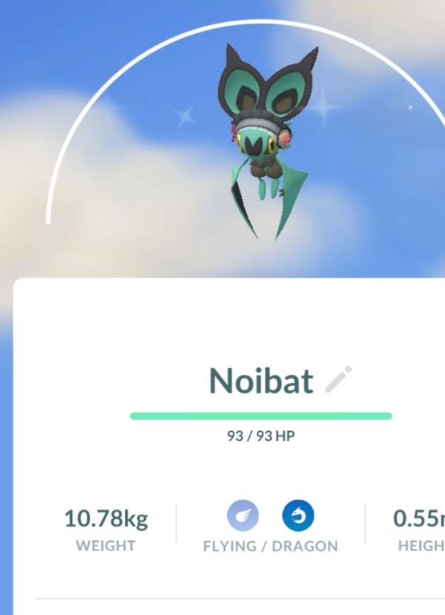 Pokémon Go-Shiny Noibat-Halloween Headband-Trade Registered Or 30 Days !