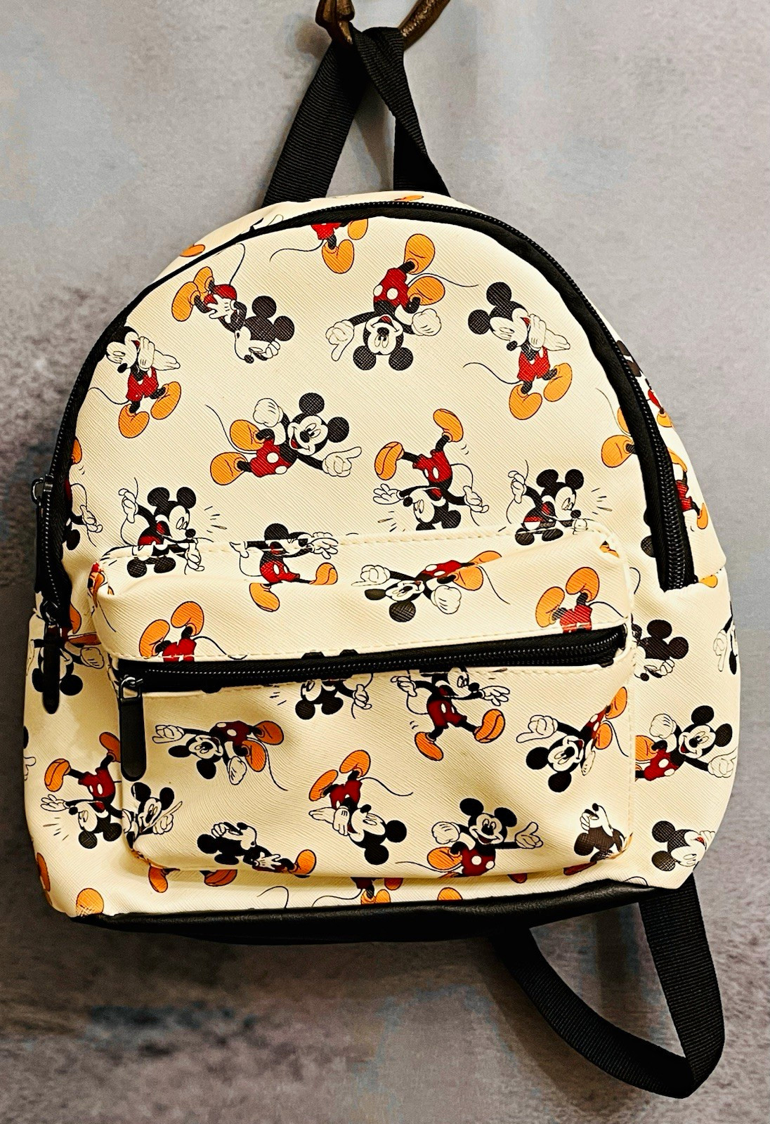 Disney Mickey Mouse Mini Backpack White All Over Print Loungefly Style Bioworld