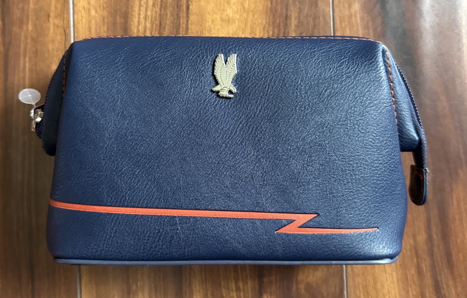 American Airlines First/Business Class Amenity Kit Pouch Navy Blue Red Eagle