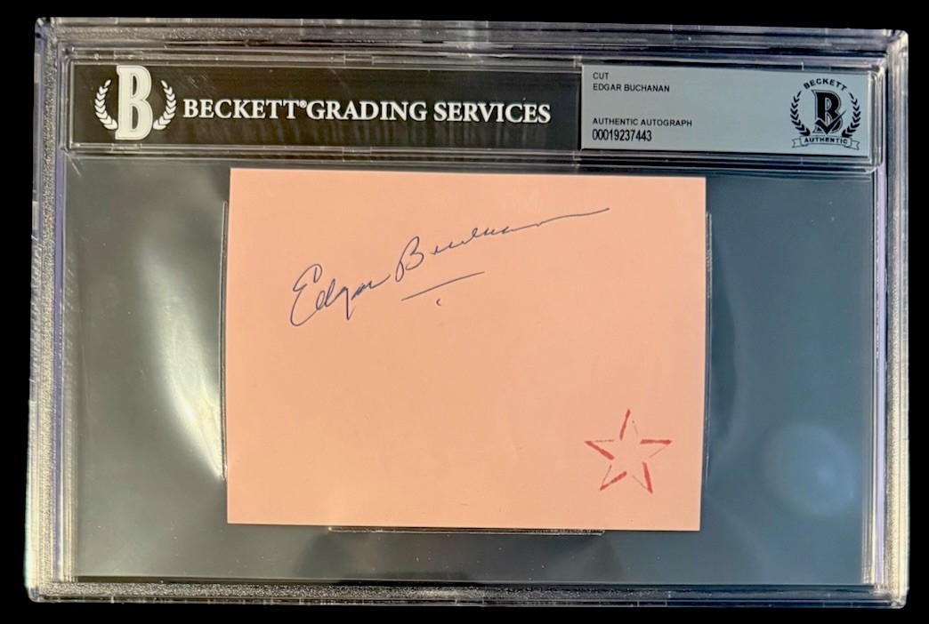Edgar Buchanan Signed Album Page Beckett Authenticated Petticoat Junction