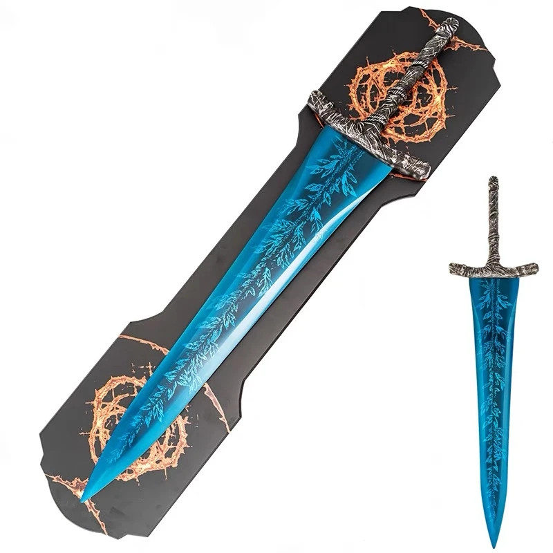 48 Inch All Metal Dark Moon Greatsword Carian Ranni’s Moonlight Blue Cosplay Swo