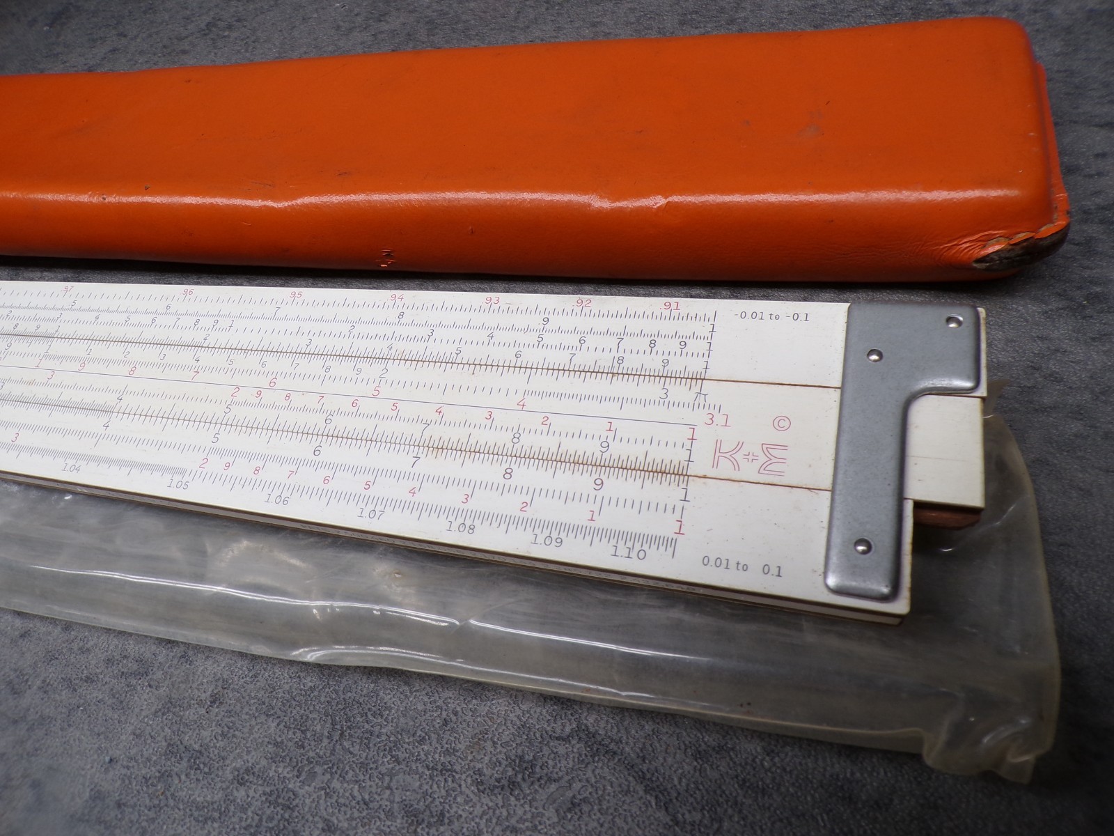 Keuffel & Esser K+E Slide Rule 68-1210 Log Log Duplex Decitrig With Leather Case