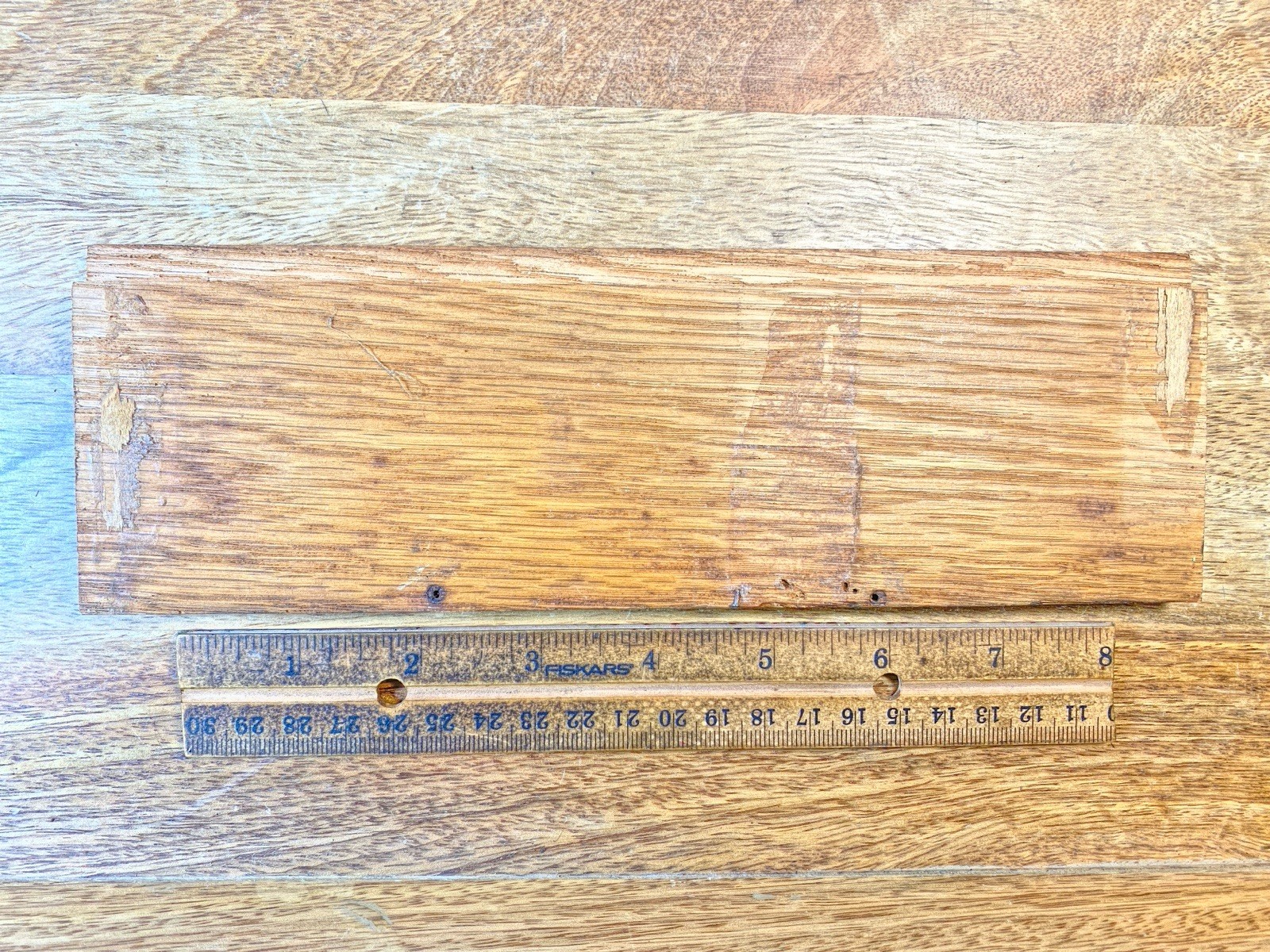 Wooden Clock Lower Backboard 9 1/4 Inches X 3 Inches (LL5358)