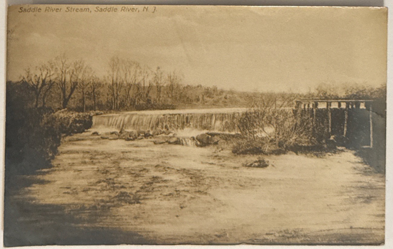 Saddle River Stream Saddle River NJ New Jersey 1910s RPPC Postcard