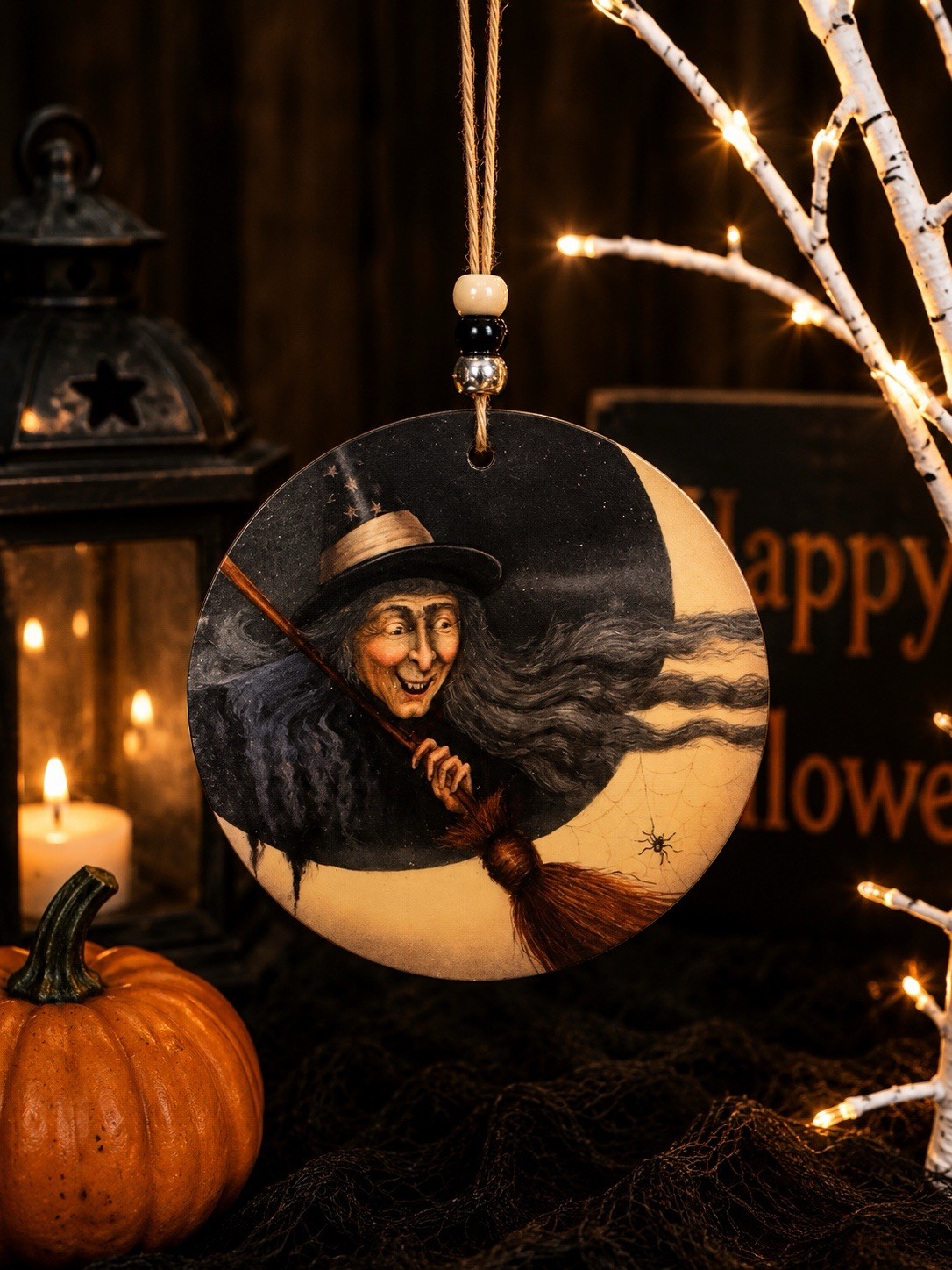 Bonnie Barrett Boardwalk Originals Hand Signed Halloween Tree Ornaments! 10 Set!