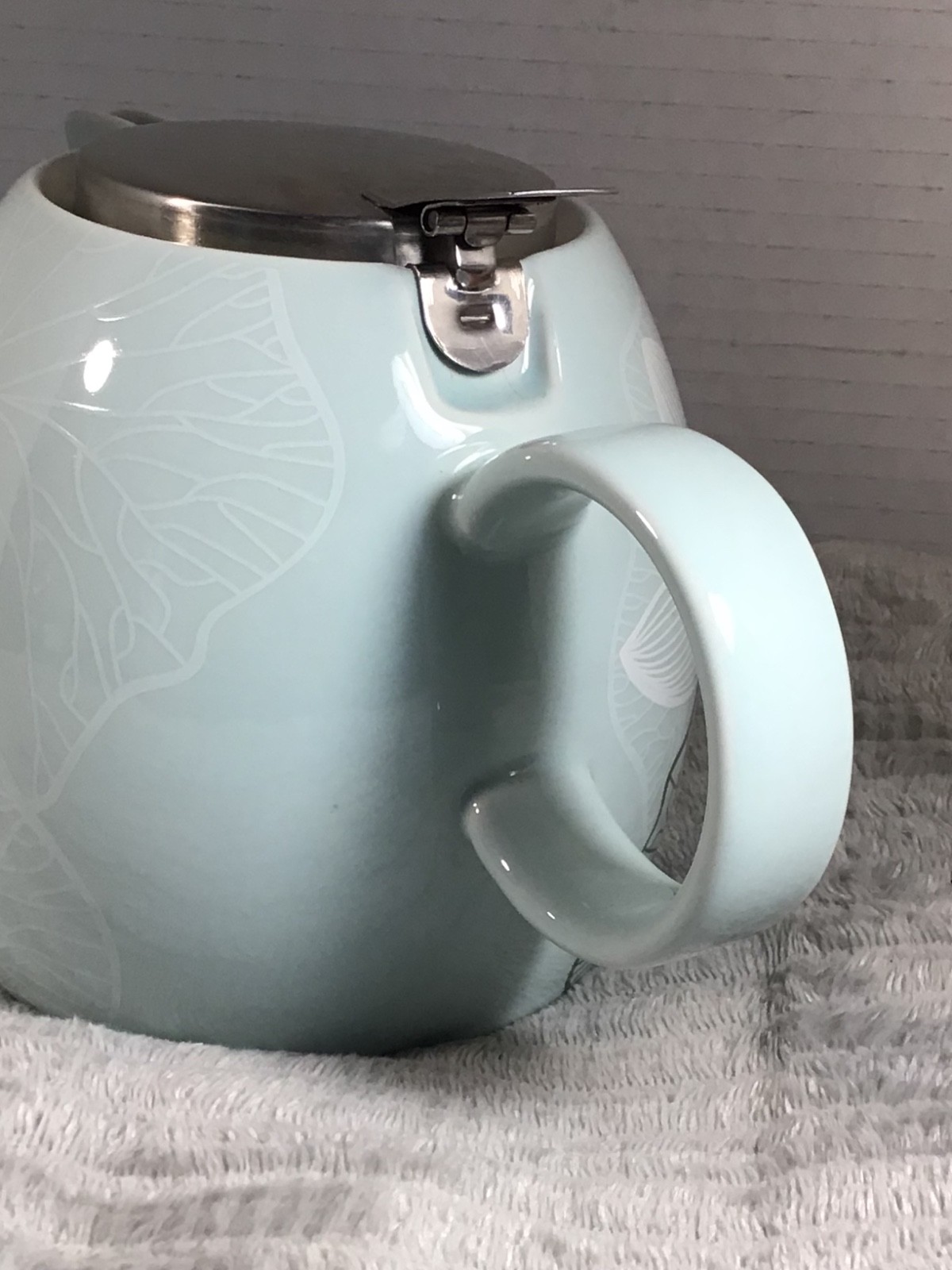 tea pots vintage Mint Green Ceramic Teapot with Stainless Steel Infuser Lid – Mo