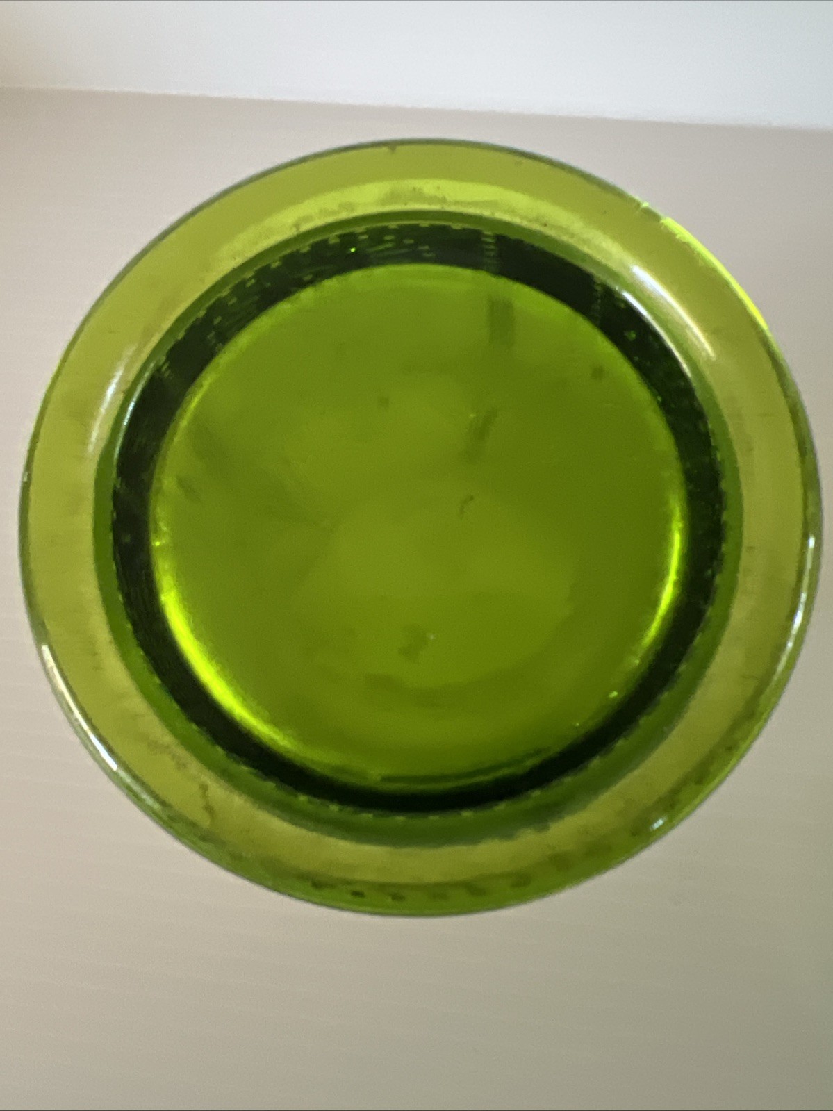 VTG Viking Glass Paul Revere Fairy Lamp Green Candle Holder Glimmer