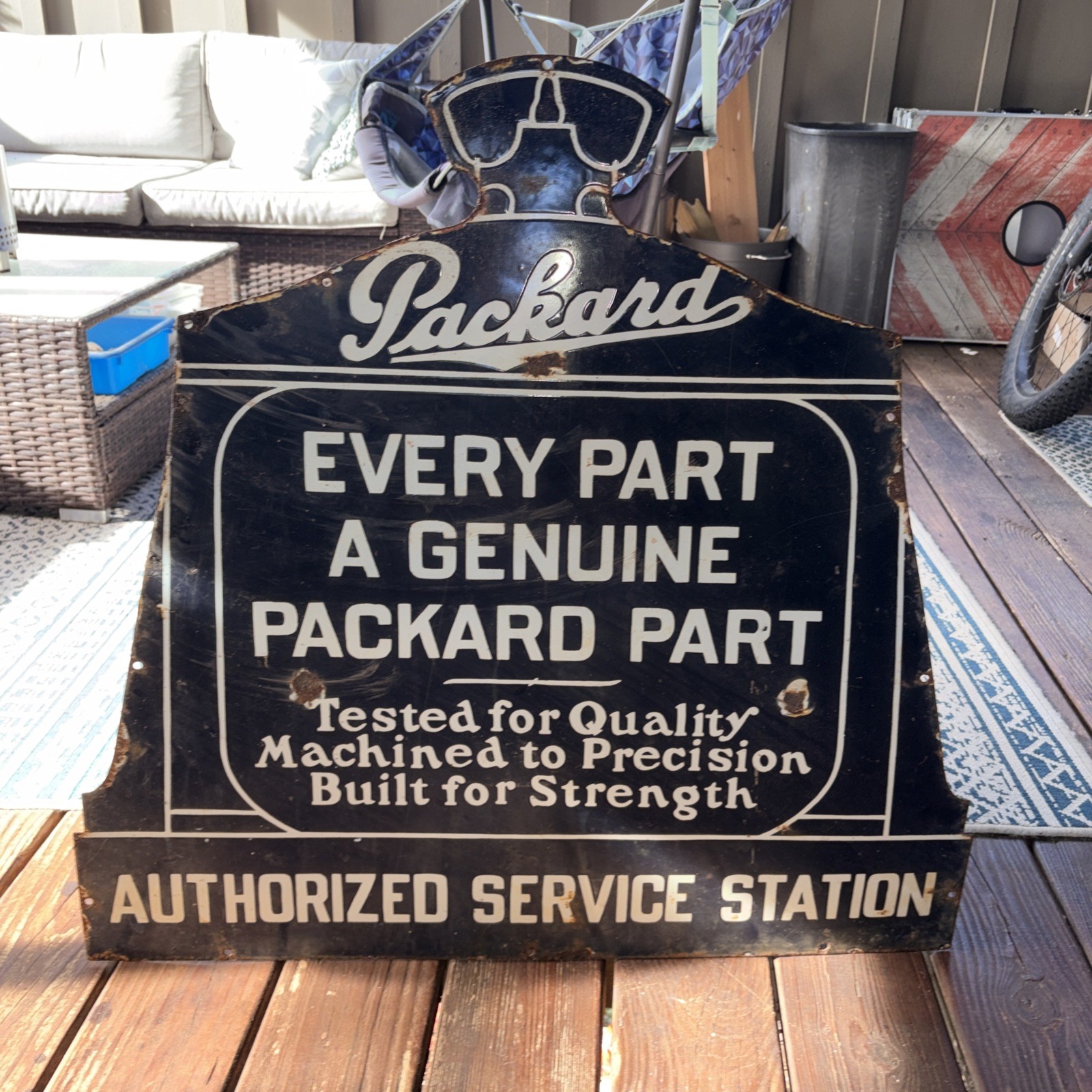 Old Packard Authorized Service Station Porcelain Sign