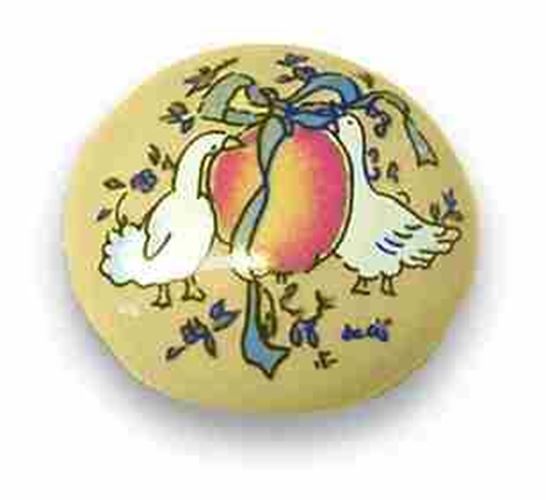 1-5/16″ Geese With Blue Ribbon Ceramic Knob