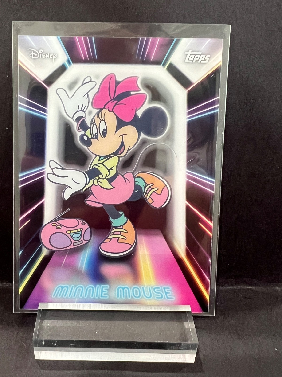 2026 Topps Disney Neon Minnie Mouse #NPL-15 Neon Lights PETG Acetate Insert