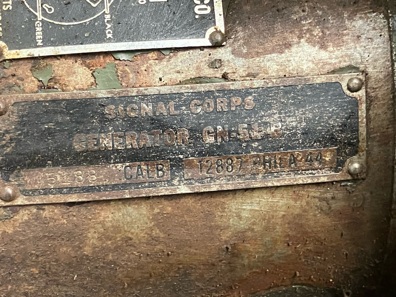 World War 2 Military Signal Corps Field Generator Unit GN-51-B 60 Cycle PH-1