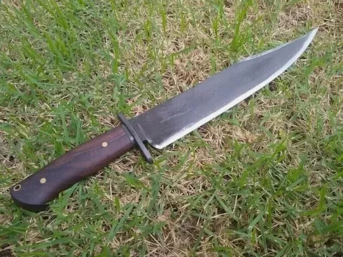 Custom Handmade Carbon Steel Hunting Survival Bowie Knife Camping Knife W/Sheath
