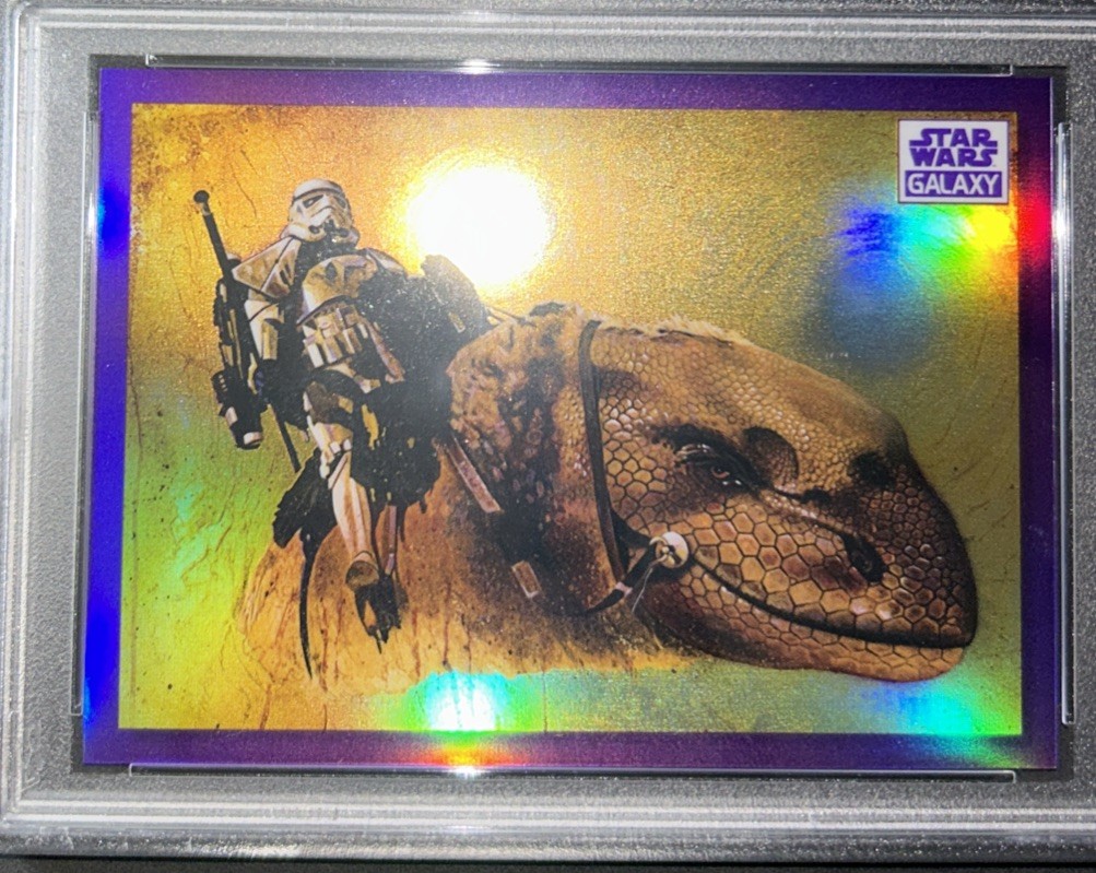 Star Wars Topps Galaxy 2022 Purple Refractor /25 Trooper PSA 9 Mint Trading Card