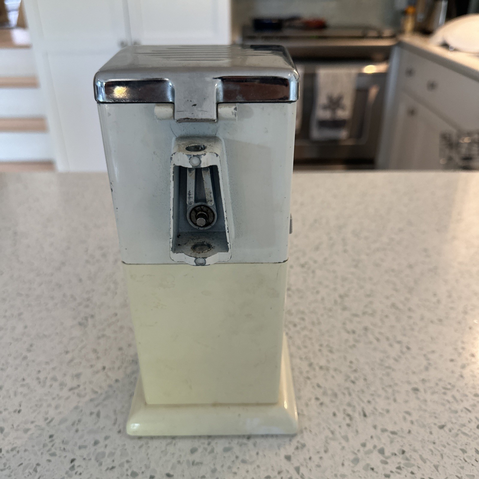 Vintage MCM RETRO ICE-O-MATIC Ice Crusher White & Chrome 1950’s Diner