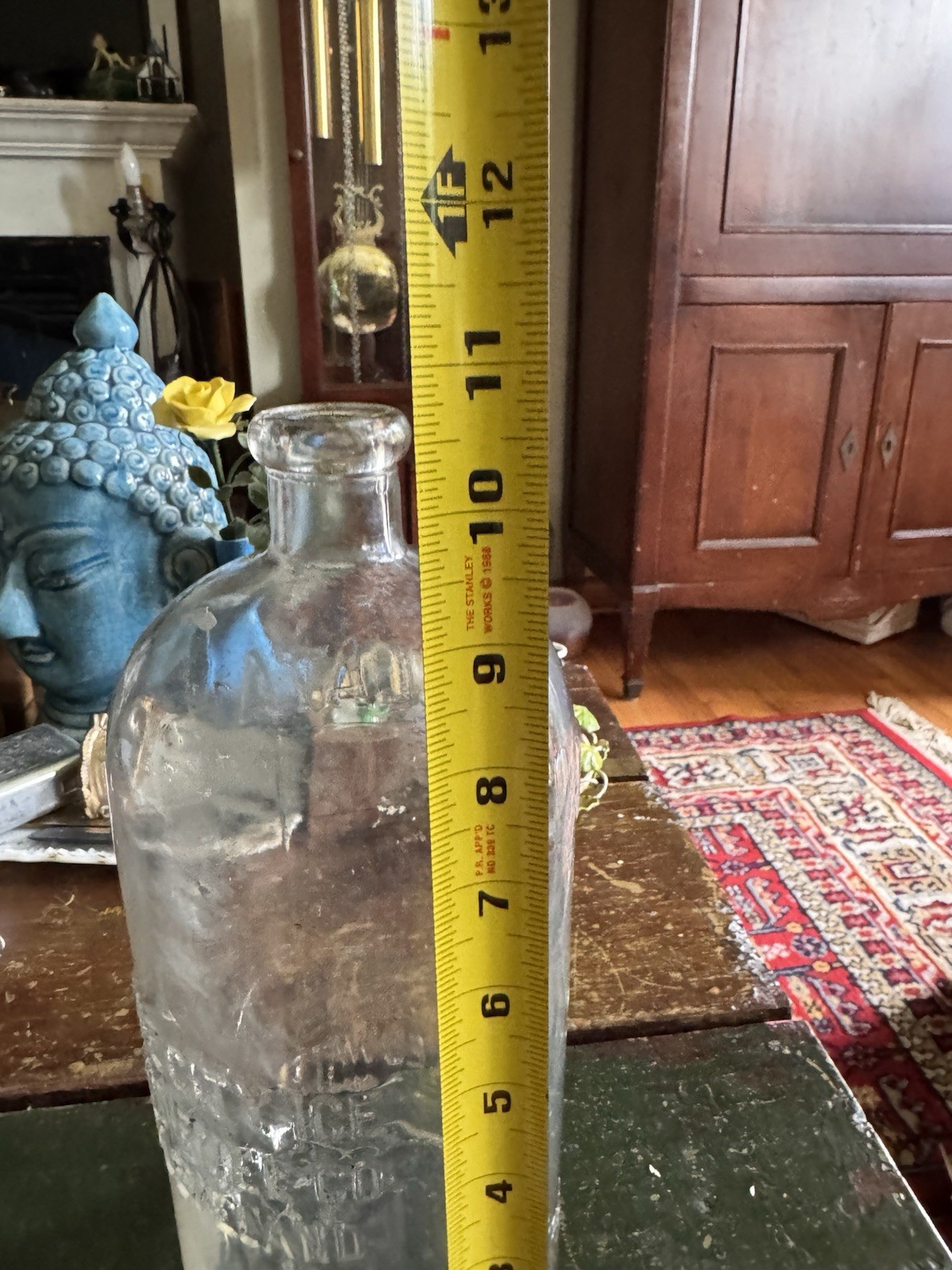 Antique Glass Distillata Water Bottle The City Ice & Fuel Co Cleveland, OH