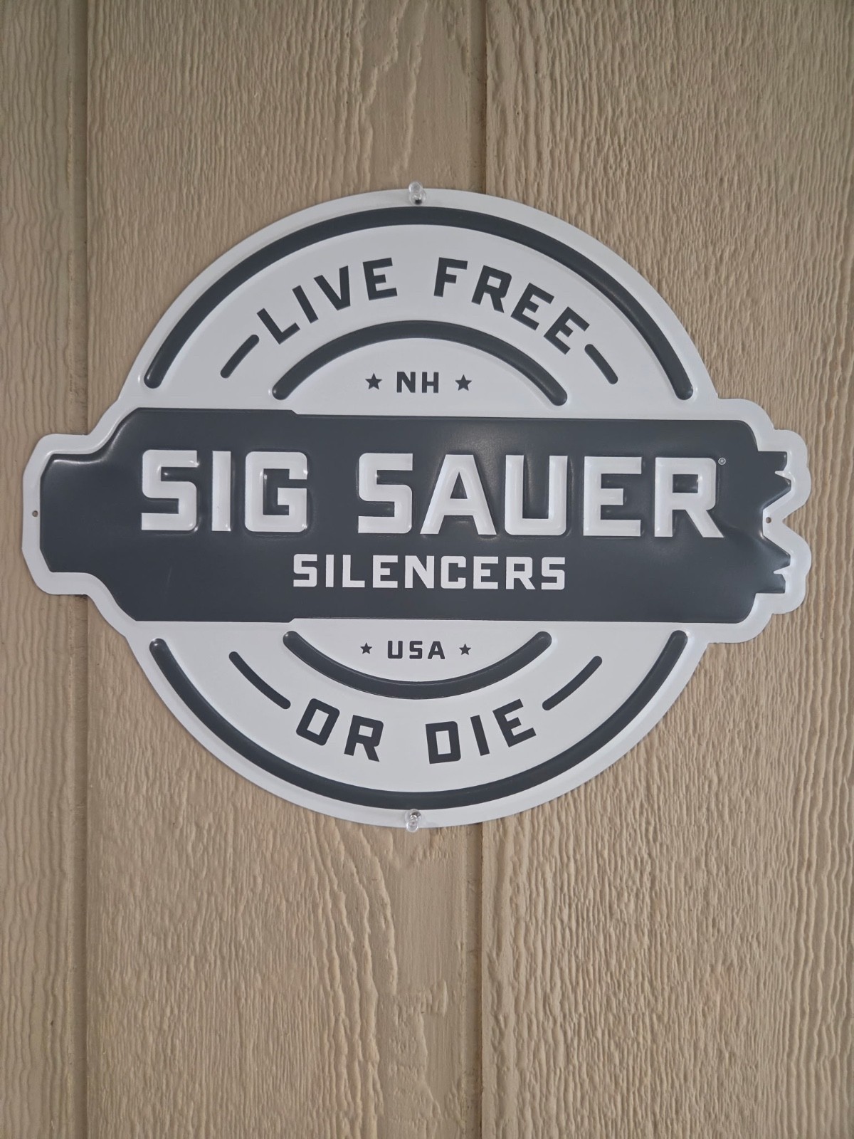 SIG SAUER SRD Silencer Aluminum Sign LFOD 12in x 15in – Mancave WallArt
