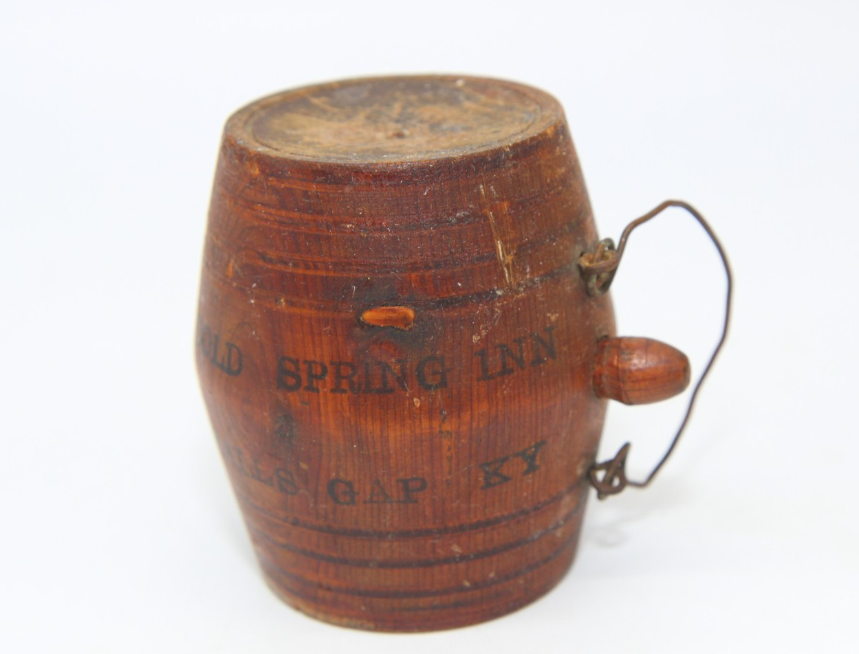 Vintage Cold Spring Inn Hills Gap Kentucky Wood Barrel Advertising