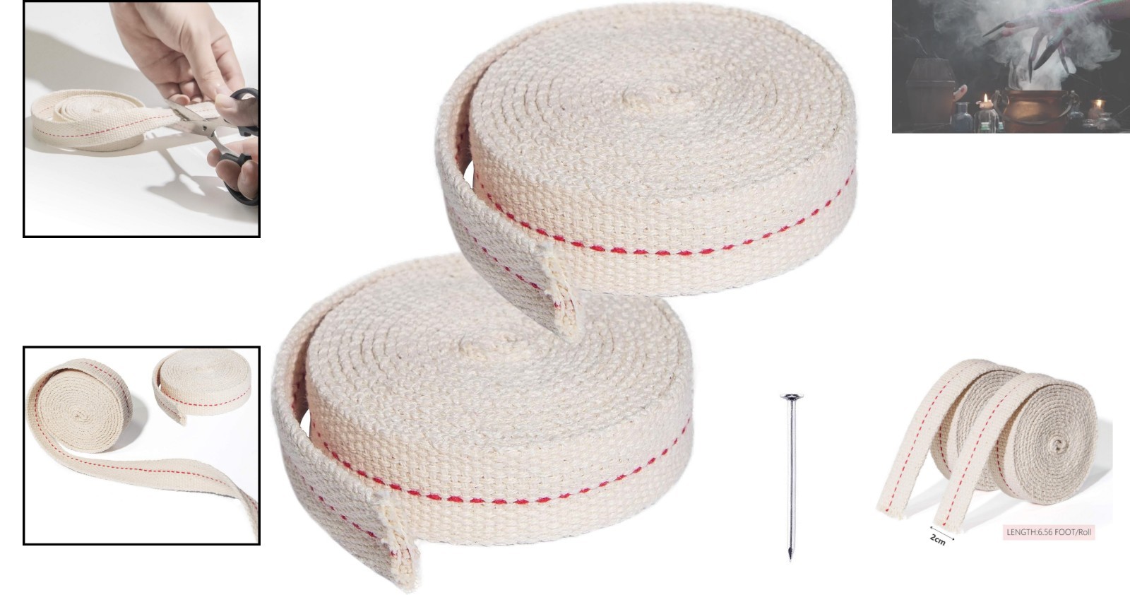Flat Cotton Wick 2 Rolls – 13 Feet, Ideal for Kerosene & Paraffin Oil Lamps