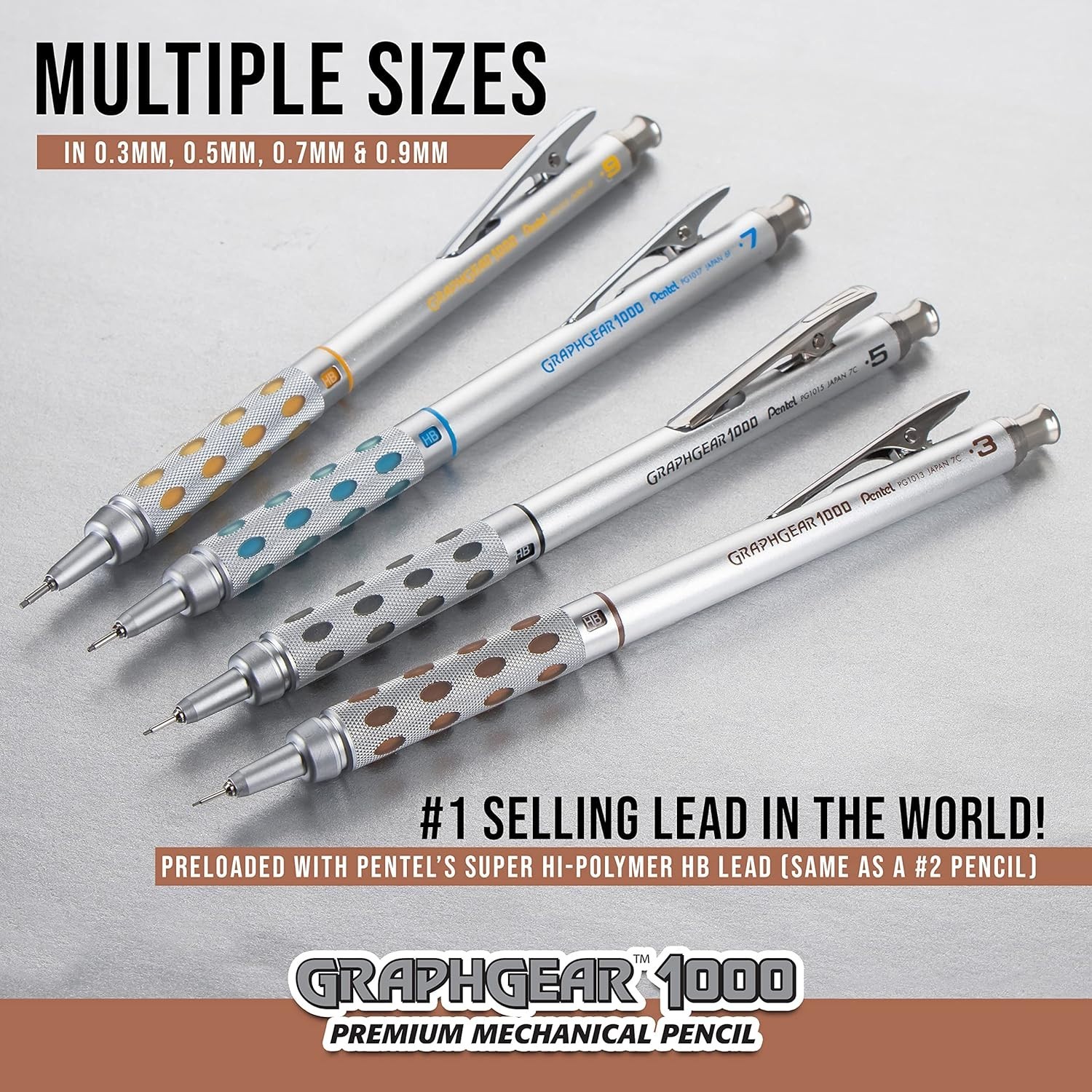GraphGear 1000 0.3mm Automatic Drafting Pencil – Precision & Comfort in Black