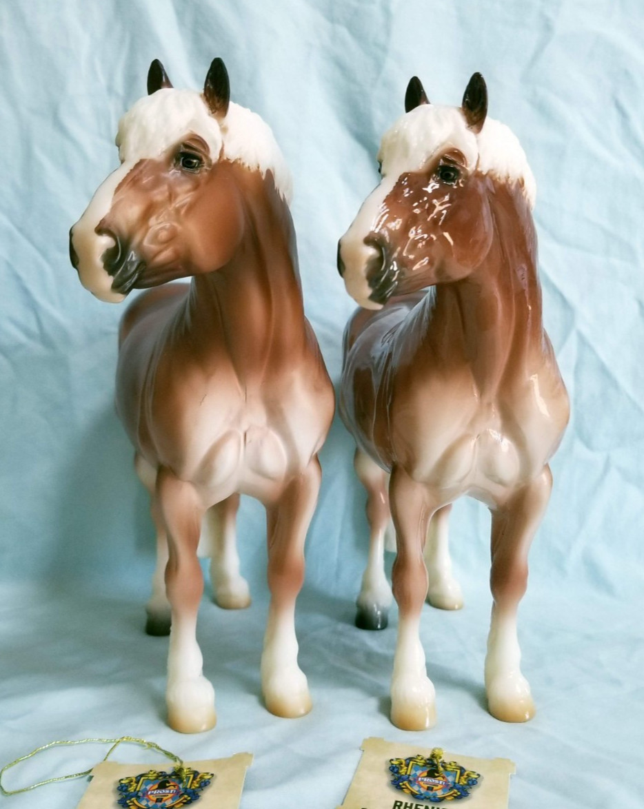 Breyer 2022 Breyerfest Rhenish Draft SR versions Matte & Glossy model horse