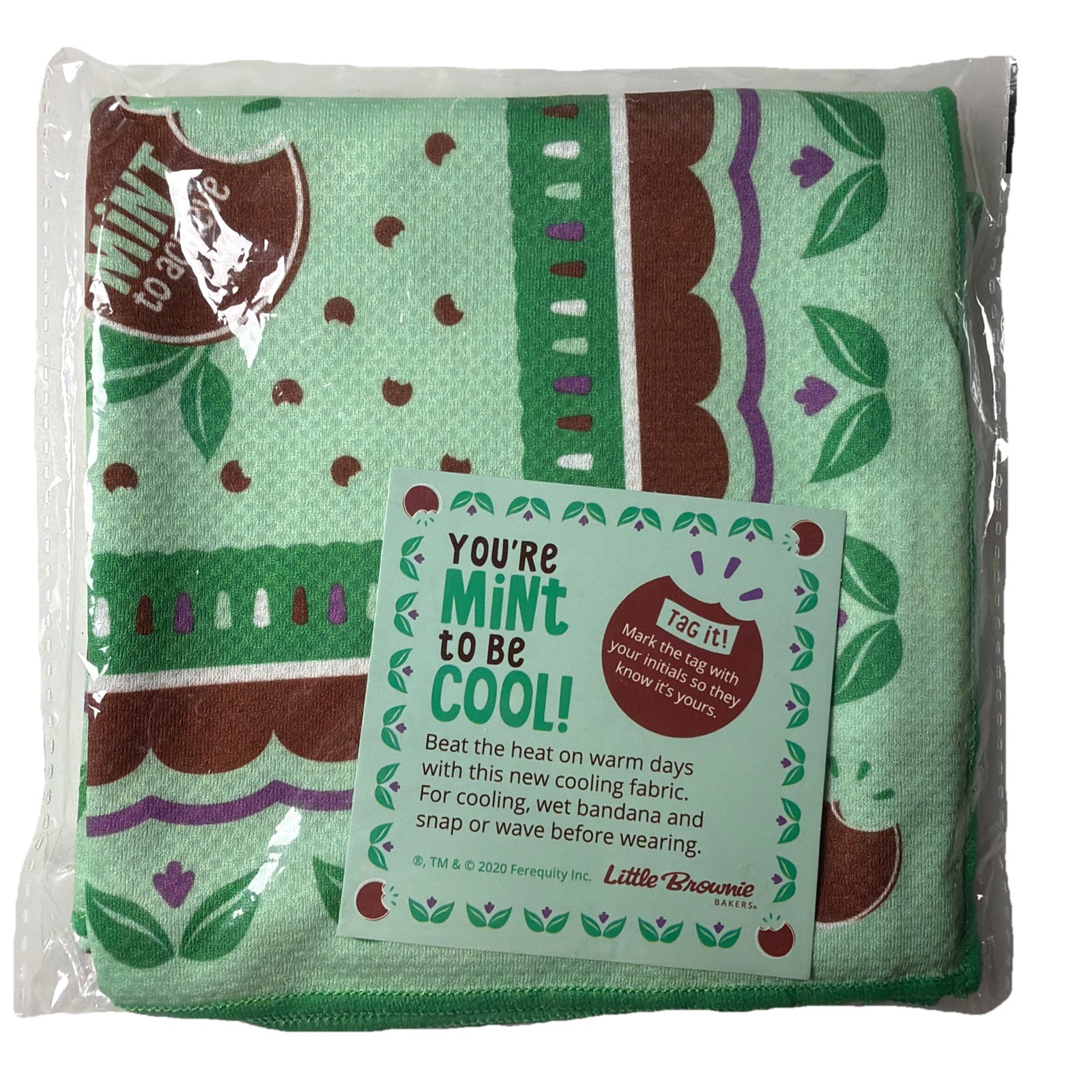 Girl Scouts Cooling Fabric Bandana – Thin Mint Reward 2020 Little Brownies