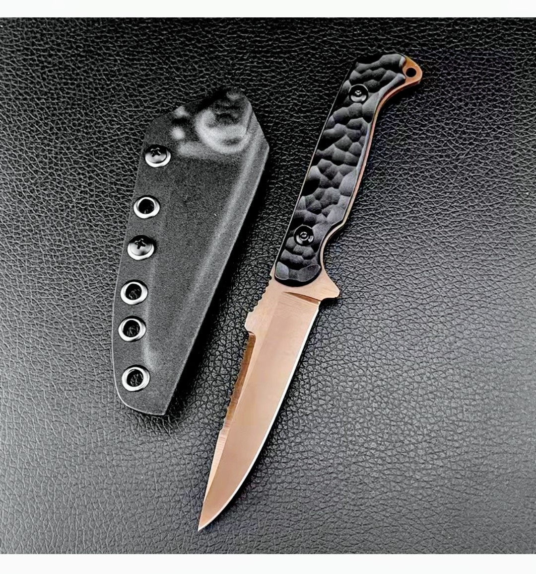 New 8.26″ Full Tang Outdoor Knife Ergonomic Handle Horizontal Carry K Sheath