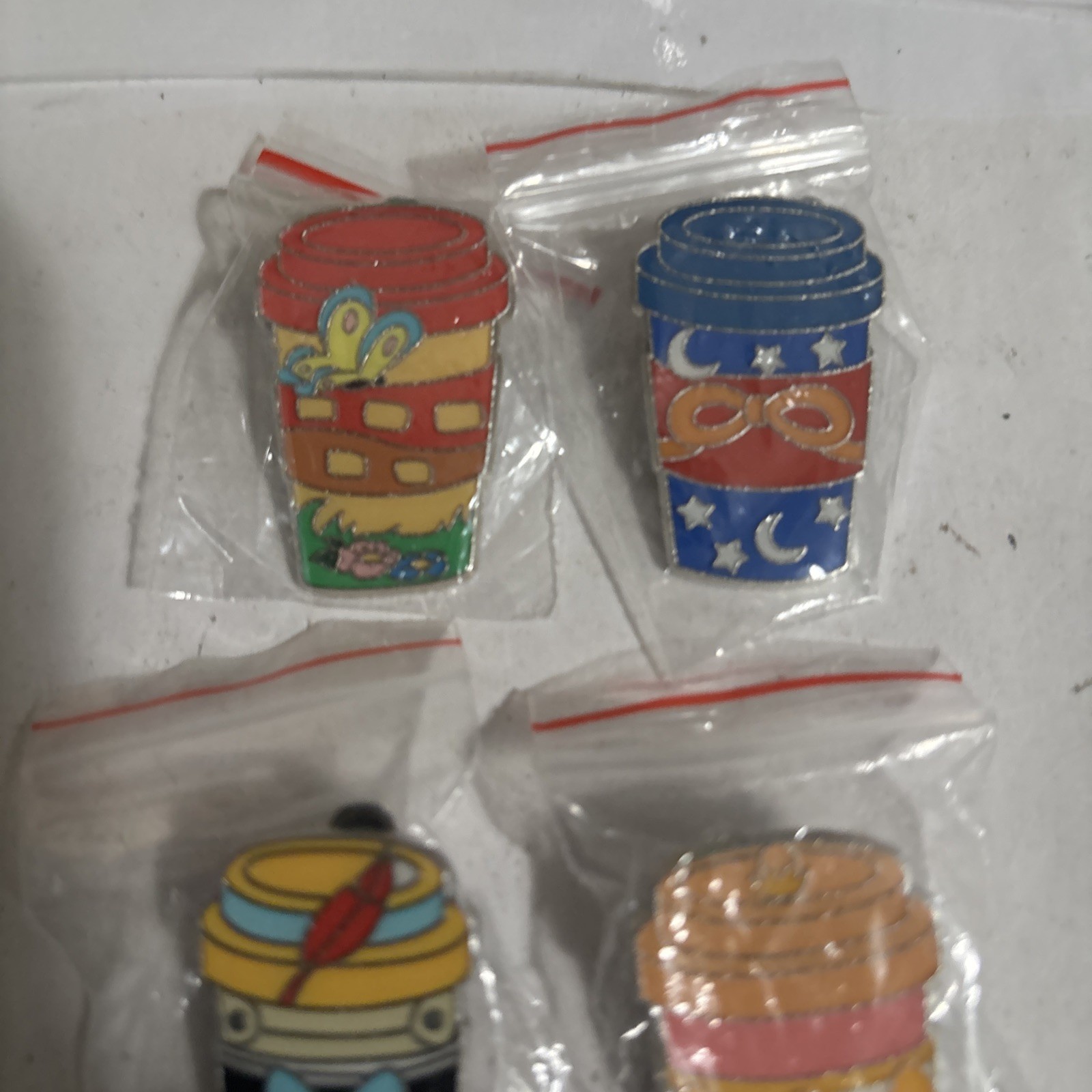 Disney COFFEE CUP only Pin lot of 6 Pins
