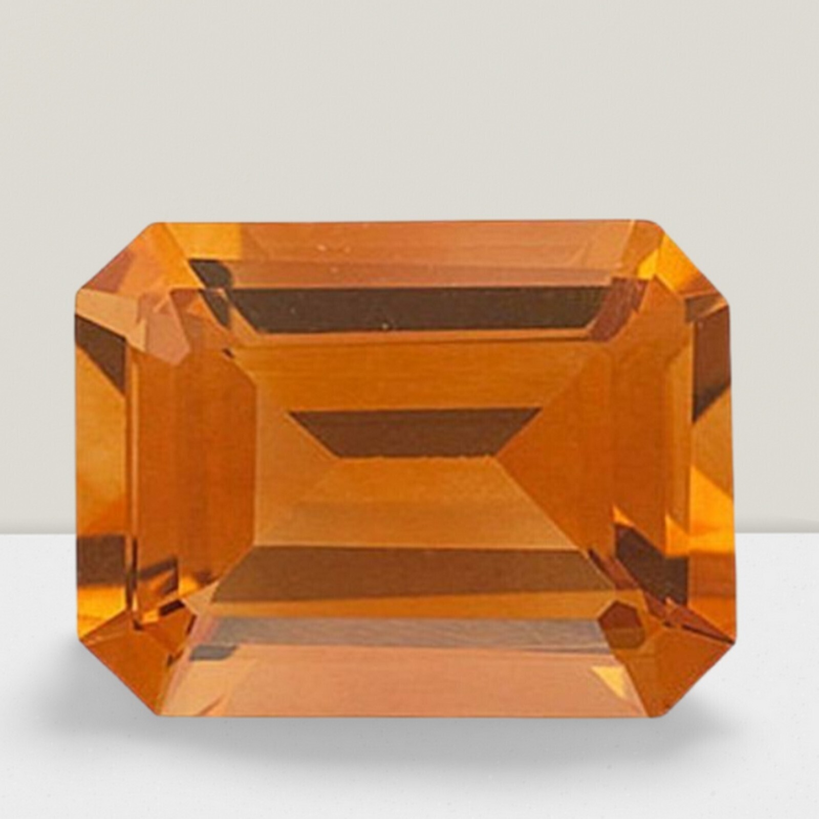 Citrine Octagon Cut Gemstone 5 Cts – 12×10 mm Flawless Loose Gem
